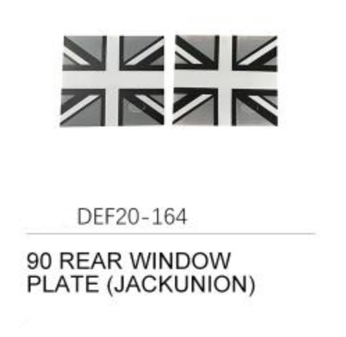 Rear Window Plate (Union Jack) - Defender