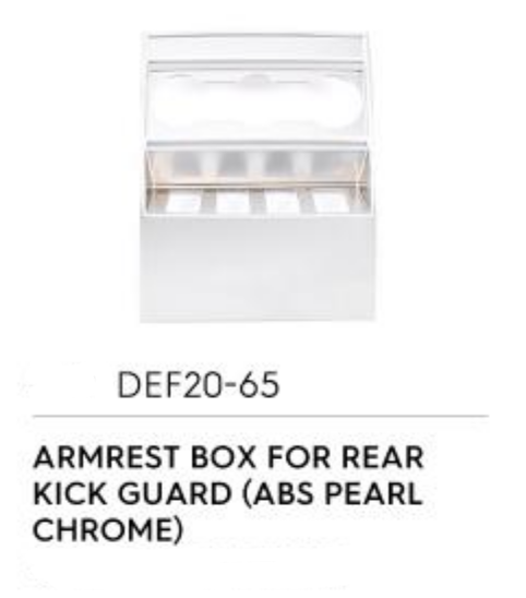 Armrest Box for Rear Kick Guard (Pearl Chrome) - Defender