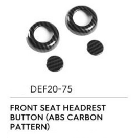 Front Seat Headrest Button (Carbon Pattern) - Defender