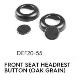 Front Seat Headrest Button (Oakgrain) - Defender