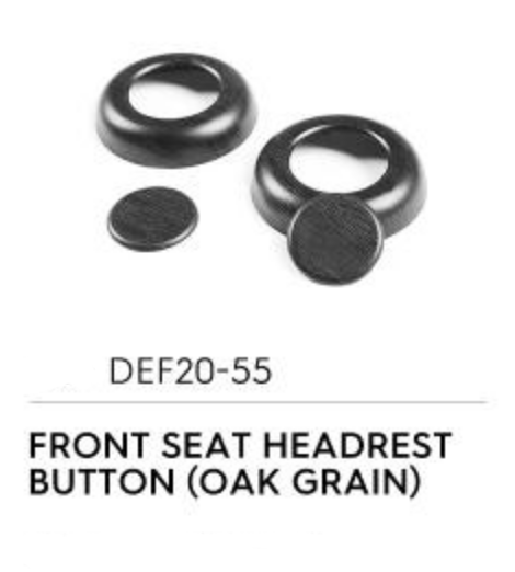 Front Seat Headrest Button (Oakgrain) - Defender