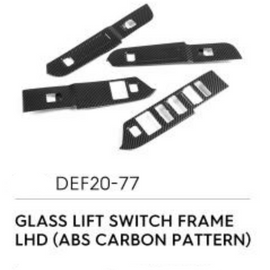 Glass Lift Switch Frame (LHD) (Carbon Pattern) - Defender