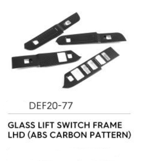 Glass Lift Switch Frame (LHD) (Carbon Pattern) - Defender