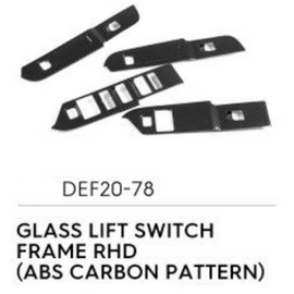 Glass Lift Switch Frame (RHD) (Carbon Pattern) - Defender