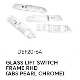 Glass Lift Switch Frame (RHD) (Pearl Chrome) - Defender