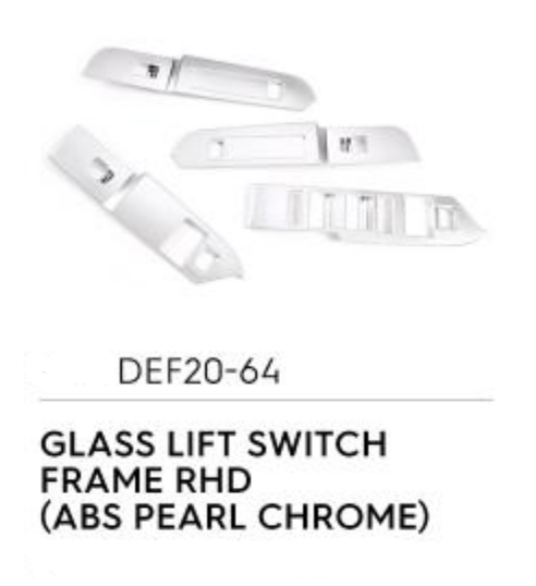 Glass Lift Switch Frame (RHD) (Pearl Chrome) - Defender