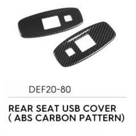 Rear Seat USB Cover (Carbon Pattern) - Defender