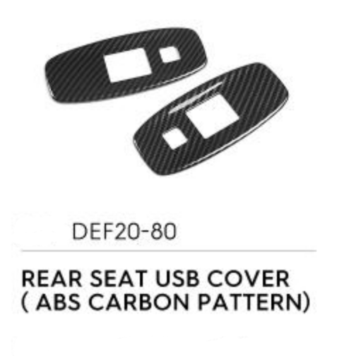 Rear Seat USB Cover (Carbon Pattern) - Defender