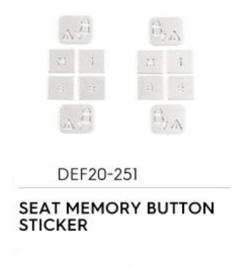 Seat Memory Button (Sticker) - Defender