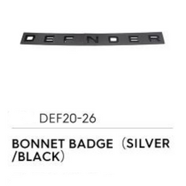 Bonnet Badge (Silver/Black) - Defender