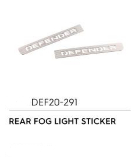 Rear Fog Lamp Sticker - Defender