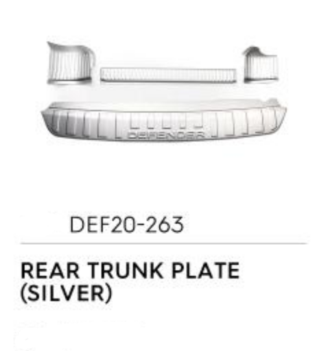 Rear Trunk Plate (Silver) - Defender