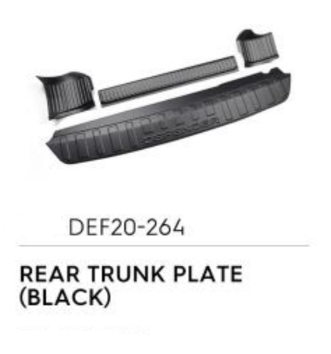 Rear Trunk Plate (Black) - Defender