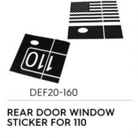 Rear Door Window Sticker 110 - Defender