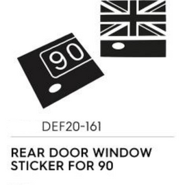 Rear Door Window Sticker 90 - Defender