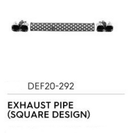 Exhaust Pipe (Square Design, Silver) - Defender